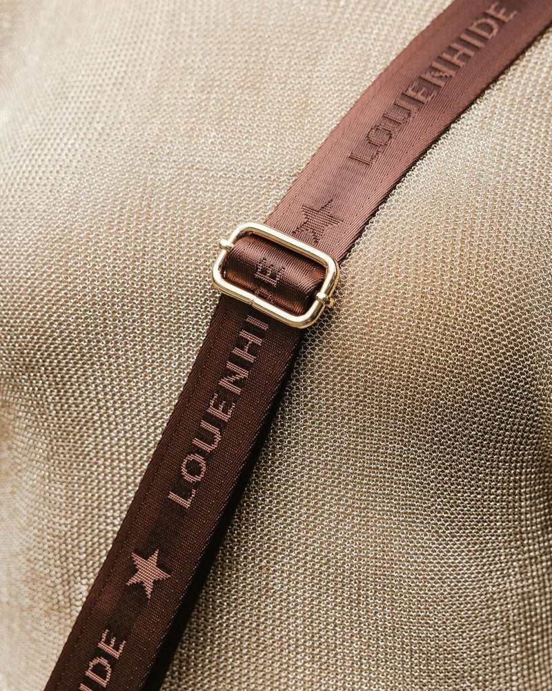 LOUENHIDE_LOGO GUITAR STRAP CHOCOLATE _ LOGO GUITAR STRAP CHOCOLATE _ Ebony Boutique NZ