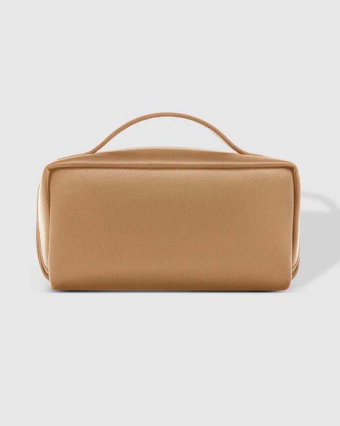 LOUENHIDE_LOUENHIDE ELLIS MAKEUP BAG CAMEL LOU6792CAM _ LOUENHIDE ELLIS MAKEUP BAG CAMEL LOU6792CAM _ Ebony Boutique NZ