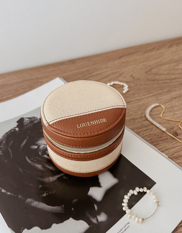 LOUENHIDE_LOZ JEWELLERY BOX CANVAS TAN _ LOZ JEWELLERY BOX CANVAS TAN _ Ebony Boutique NZ
