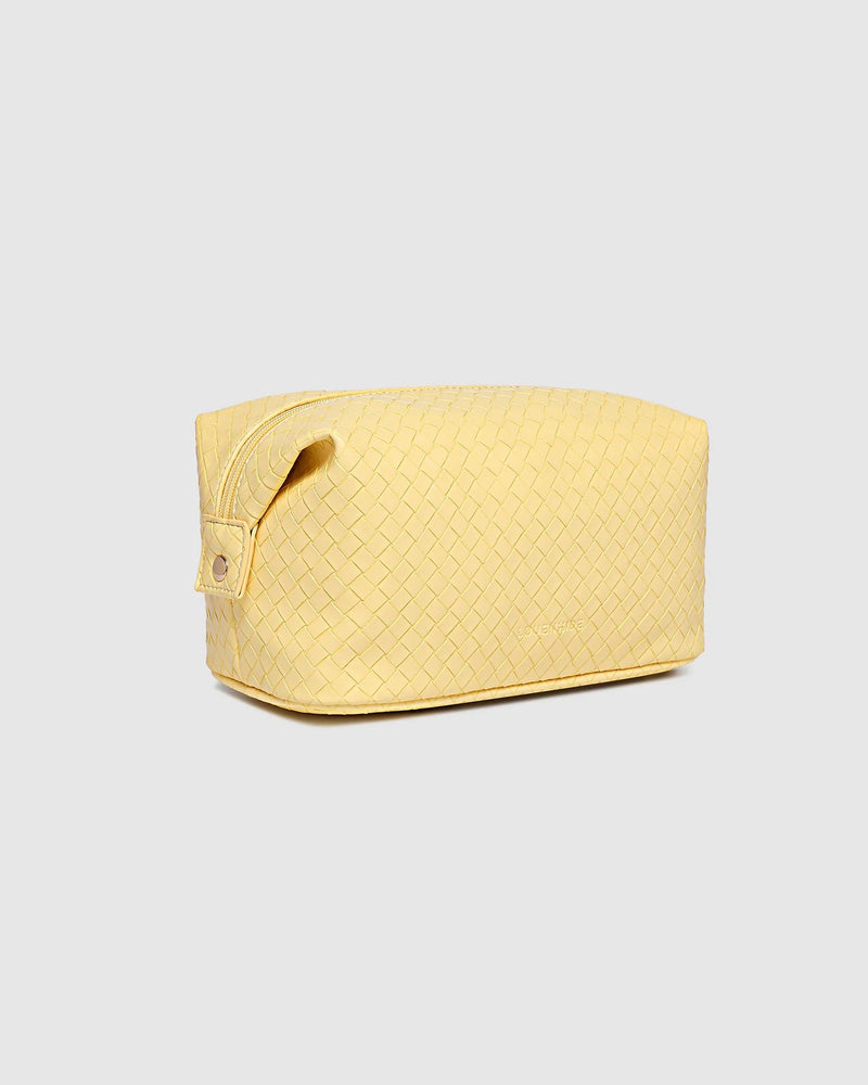 LOUENHIDE_LUCINDA WOVEN COSMETIC CASE BUTTER _ LUCINDA WOVEN COSMETIC CASE BUTTER _ Ebony Boutique NZ