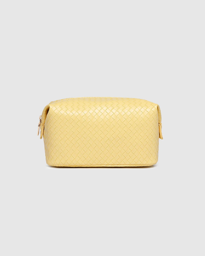 LOUENHIDE_LUCINDA WOVEN COSMETIC CASE BUTTER _ LUCINDA WOVEN COSMETIC CASE BUTTER _ Ebony Boutique NZ