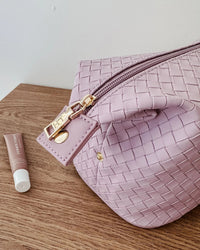 LOUENHIDE_LUCINDA WOVEN COSMETIC CASE LILAC _ LUCINDA WOVEN COSMETIC CASE LILAC _ Ebony Boutique NZ