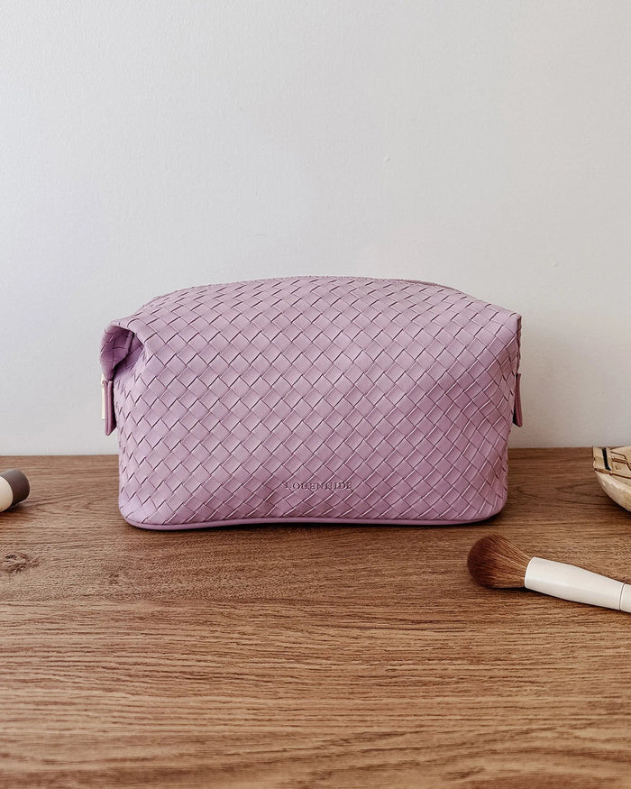 LOUENHIDE_LUCINDA WOVEN COSMETIC CASE LILAC _ LUCINDA WOVEN COSMETIC CASE LILAC _ Ebony Boutique NZ