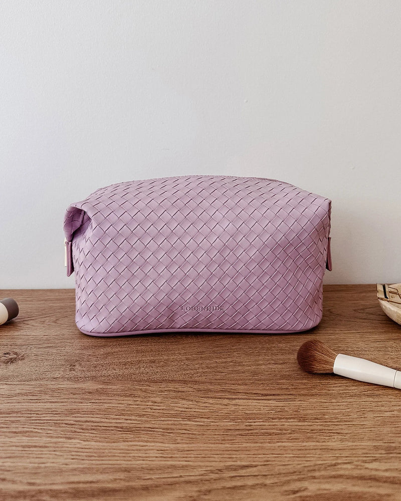 LOUENHIDE_LUCINDA WOVEN COSMETIC CASE LILAC _ LUCINDA WOVEN COSMETIC CASE LILAC _ Ebony Boutique NZ