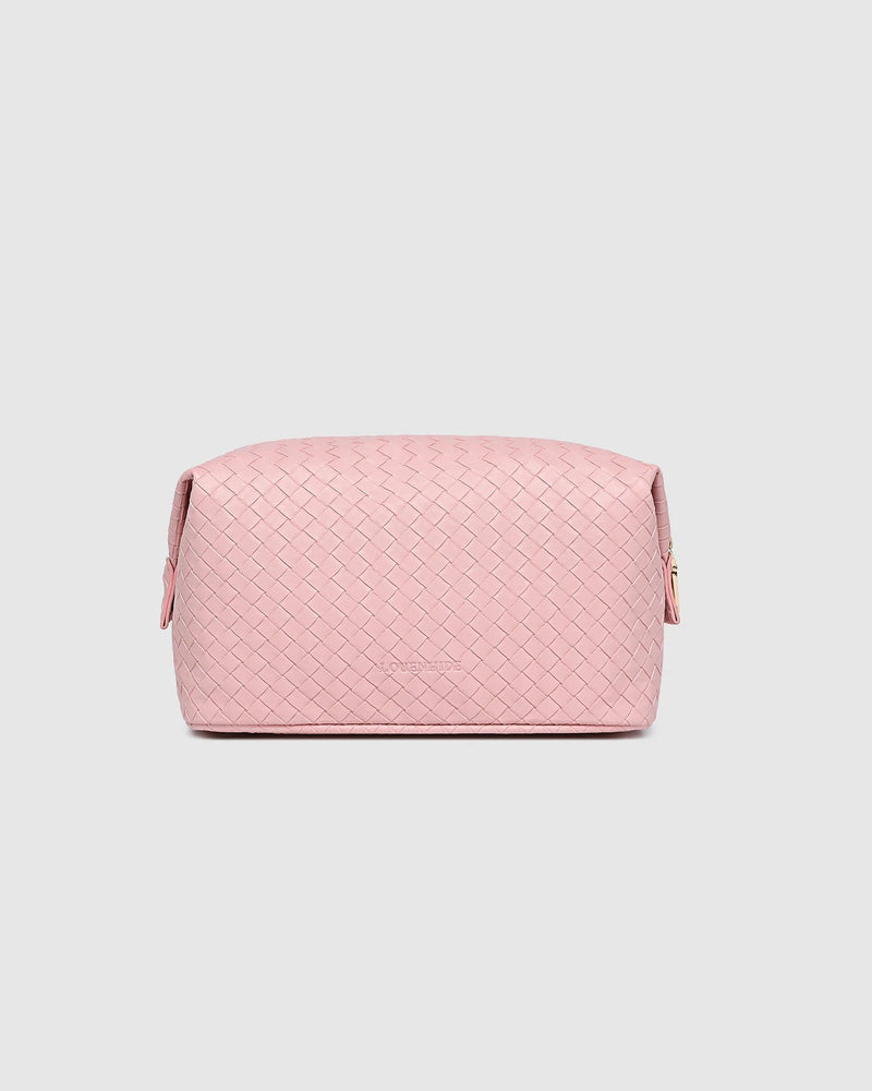 LOUENHIDE_LUCINDA WOVEN COSMETIC CASE PINK _ LUCINDA WOVEN COSMETIC CASE PINK _ Ebony Boutique NZ