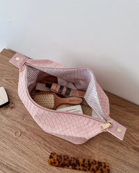 LOUENHIDE_LUCINDA WOVEN COSMETIC CASE PINK _ LUCINDA WOVEN COSMETIC CASE PINK _ Ebony Boutique NZ