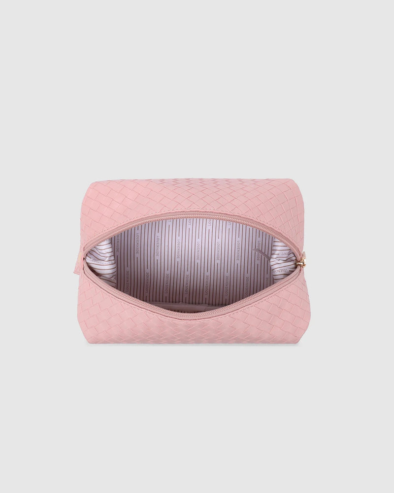LOUENHIDE_LUCINDA WOVEN COSMETIC CASE PINK _ LUCINDA WOVEN COSMETIC CASE PINK _ Ebony Boutique NZ