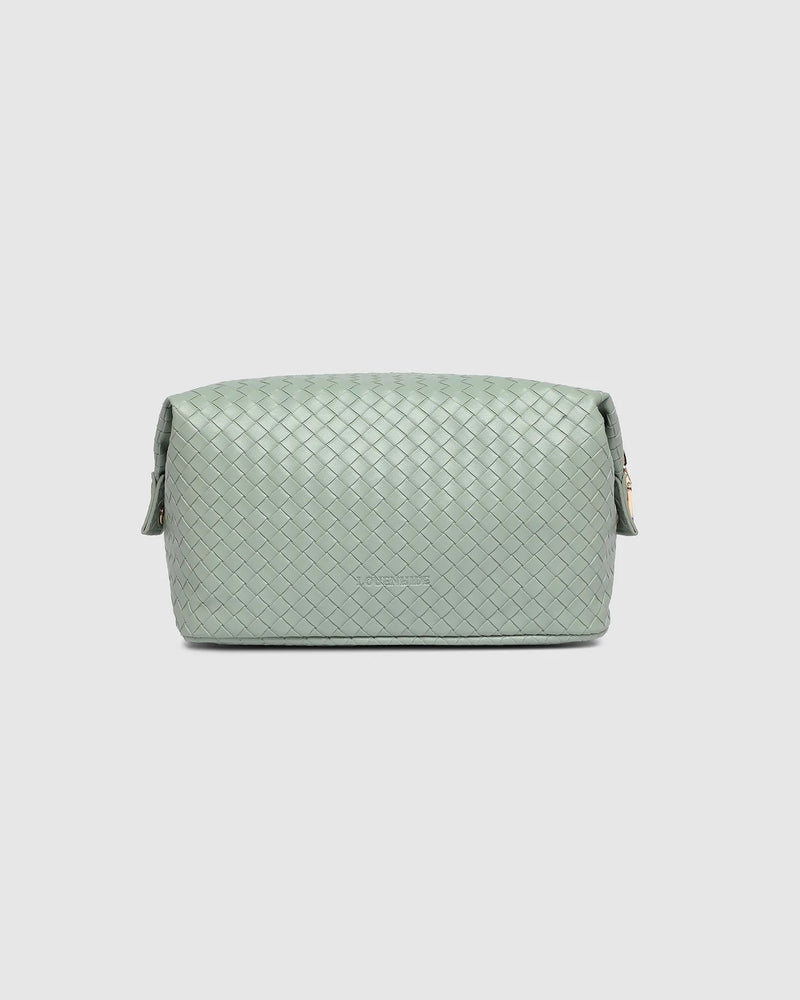 LOUENHIDE_LUCINDA WOVEN COSMETIC CASE SAGE GREEN _ LUCINDA WOVEN COSMETIC CASE SAGE GREEN _ Ebony Boutique NZ