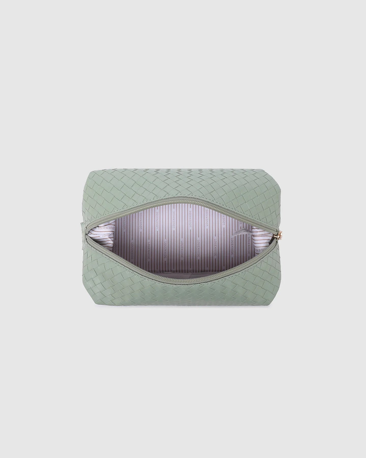 LOUENHIDE_LUCINDA WOVEN COSMETIC CASE SAGE GREEN _ LUCINDA WOVEN COSMETIC CASE SAGE GREEN _ Ebony Boutique NZ