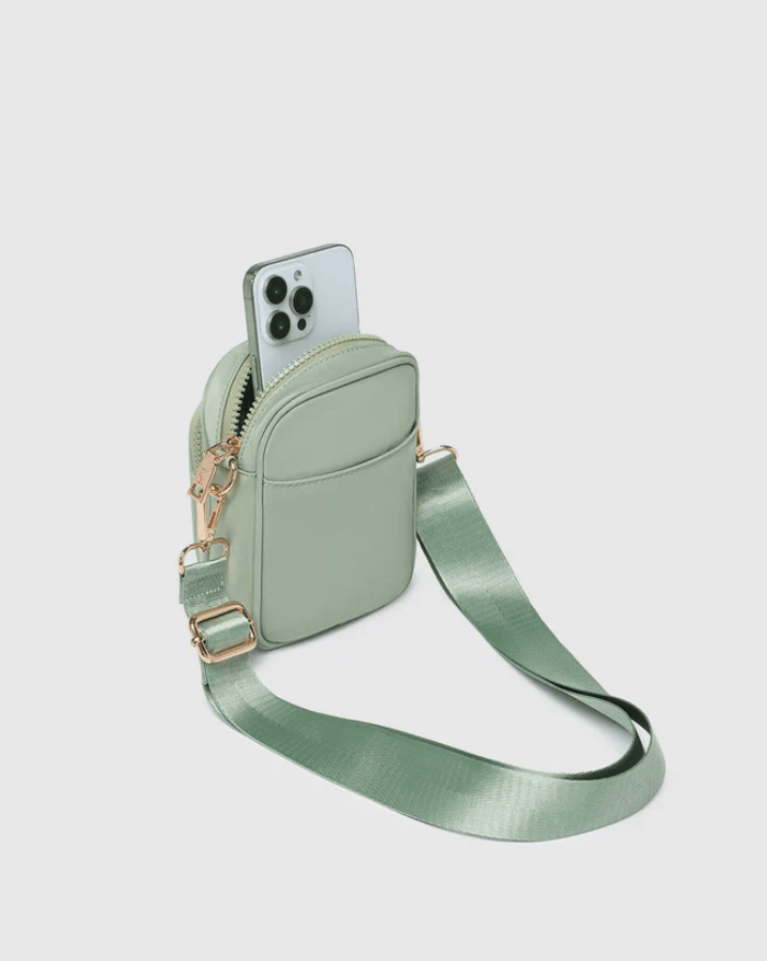 LOUENHIDE_LYLA PHONE BAG SAGE GREEN _ LYLA PHONE BAG SAGE GREEN _ Ebony Boutique NZ