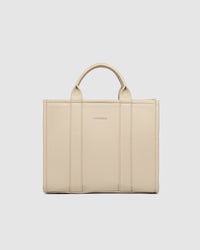 LOUENHIDE_MANHATTAN TOTE BAG BISCOTTI WITH BLACK TRIM _ MANHATTAN TOTE BAG BISCOTTI WITH BLACK TRIM _ Ebony Boutique NZ