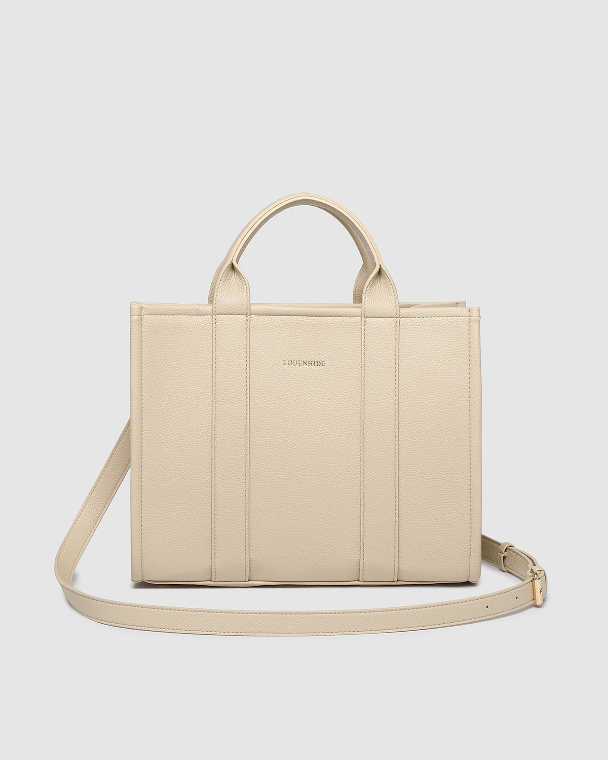 LOUENHIDE_MANHATTAN TOTE BAG BISCOTTI WITH BLACK TRIM _ MANHATTAN TOTE BAG BISCOTTI WITH BLACK TRIM _ Ebony Boutique NZ