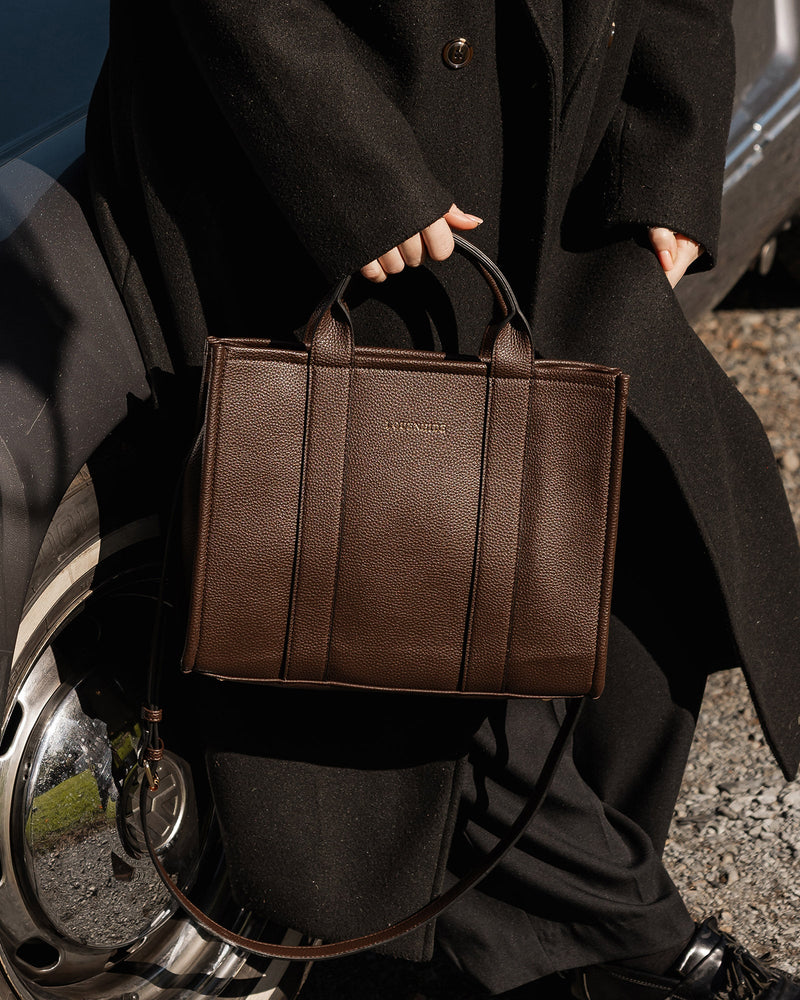 LOUENHIDE_MANHATTAN TOTE BAG CHOCOLATE _ MANHATTAN TOTE BAG CHOCOLATE _ Ebony Boutique NZ