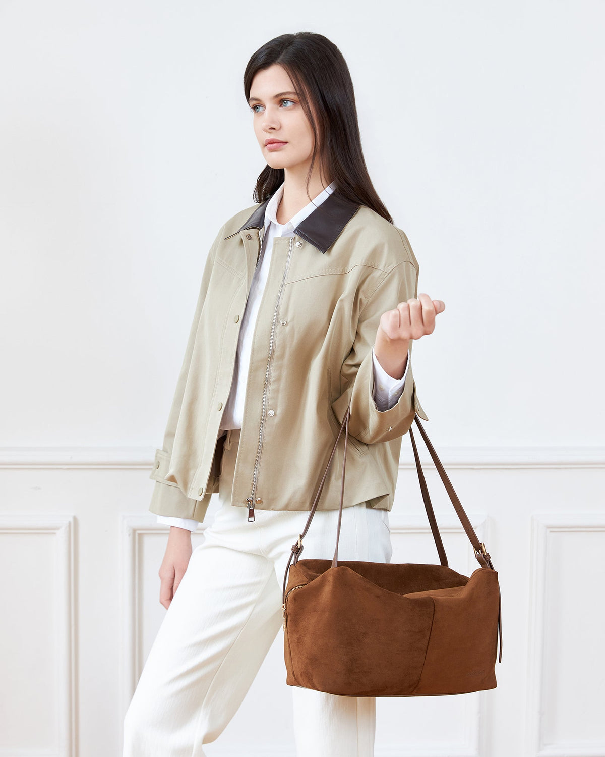 MARISSA SUEDETTE SHOULDER BAG COGNAC_by_LOUENHIDE_women's_in_New Zealand_ MARISSA SUEDETTE SHOULDER BAG COGNAC _