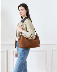 MARISSA SUEDETTE SHOULDER BAG COGNAC_by_LOUENHIDE_women's_in_New Zealand_ MARISSA SUEDETTE SHOULDER BAG COGNAC _