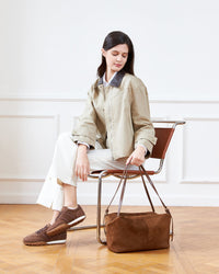 MARISSA SUEDETTE SHOULDER BAG COGNAC_by_LOUENHIDE_women's_in_New Zealand_ MARISSA SUEDETTE SHOULDER BAG COGNAC _