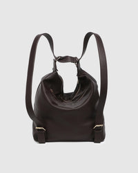 MILEY CONVERTIBLE BACKPACK CHOCOLATE_by_LOUENHIDE_women's_in_New Zealand_ MILEY CONVERTIBLE BACKPACK CHOCOLATE _
