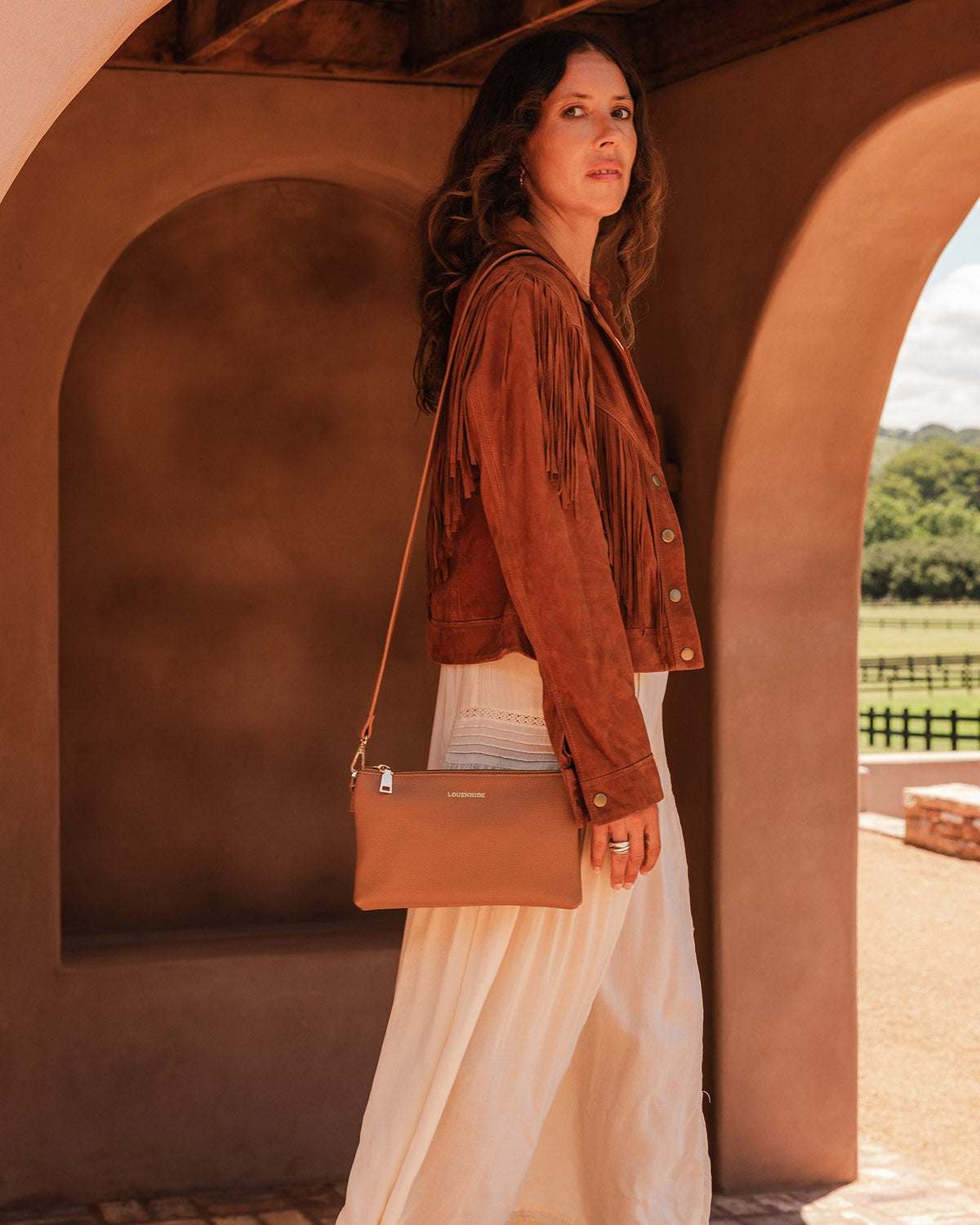 LOUENHIDE_MILLIE CROSSBODY BAG CARAMEL _ MILLIE CROSSBODY BAG CARAMEL _ Ebony Boutique NZ