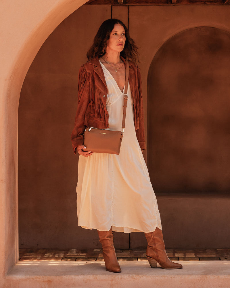 LOUENHIDE_MILLIE CROSSBODY BAG CARAMEL _ MILLIE CROSSBODY BAG CARAMEL _ Ebony Boutique NZ