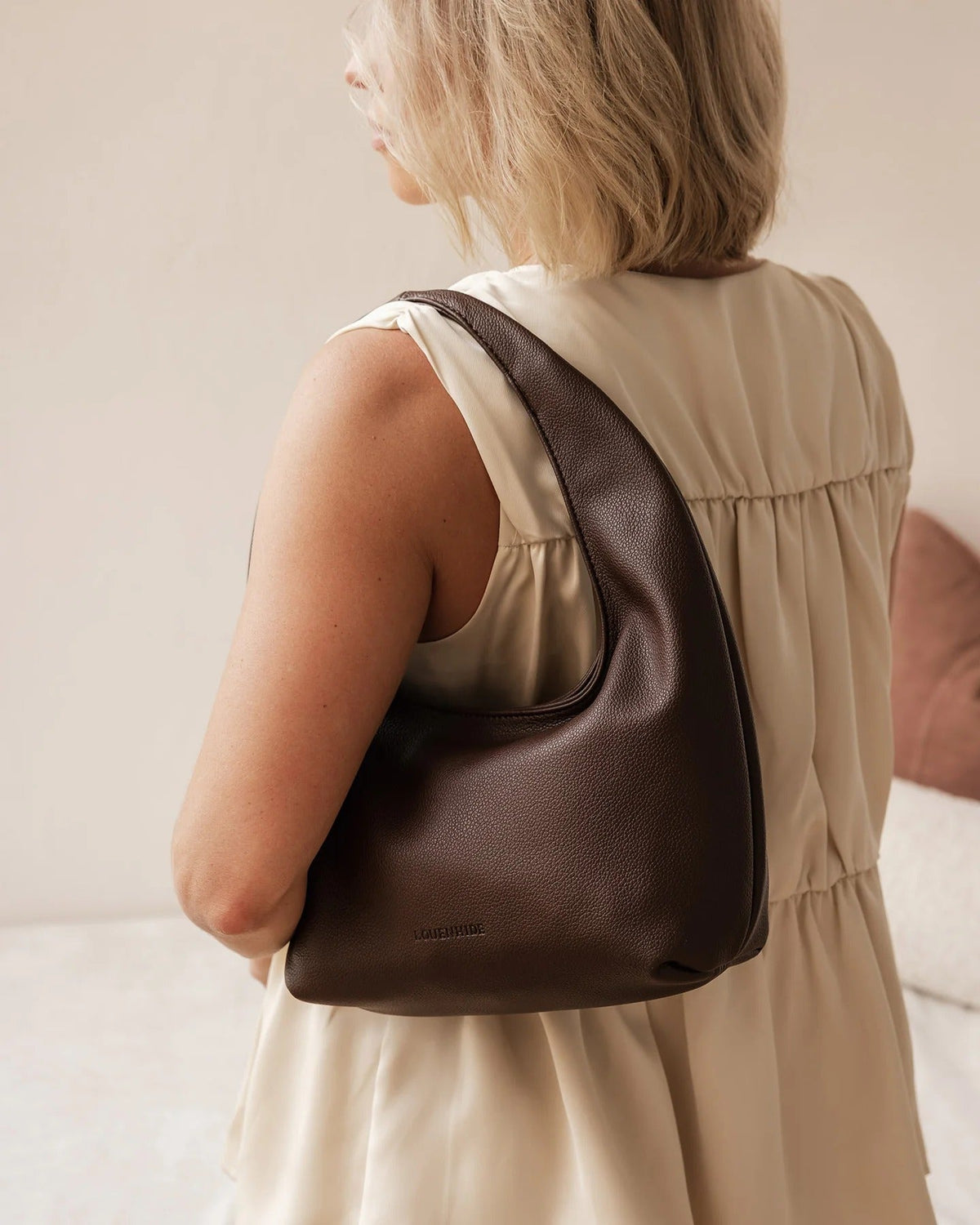 MINI MONACO SHOULDER BAG CHOCOLATE_by_LOUENHIDE_women's_in_New Zealand_ MINI MONACO SHOULDER BAG CHOCOLATE _
