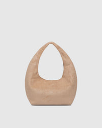 MINI MONACO SHOULDER BAG SUEDETTE BLONDE_by_LOUENHIDE_women's_in_New Zealand_ MINI MONACO SHOULDER BAG SUEDETTE BLONDE _