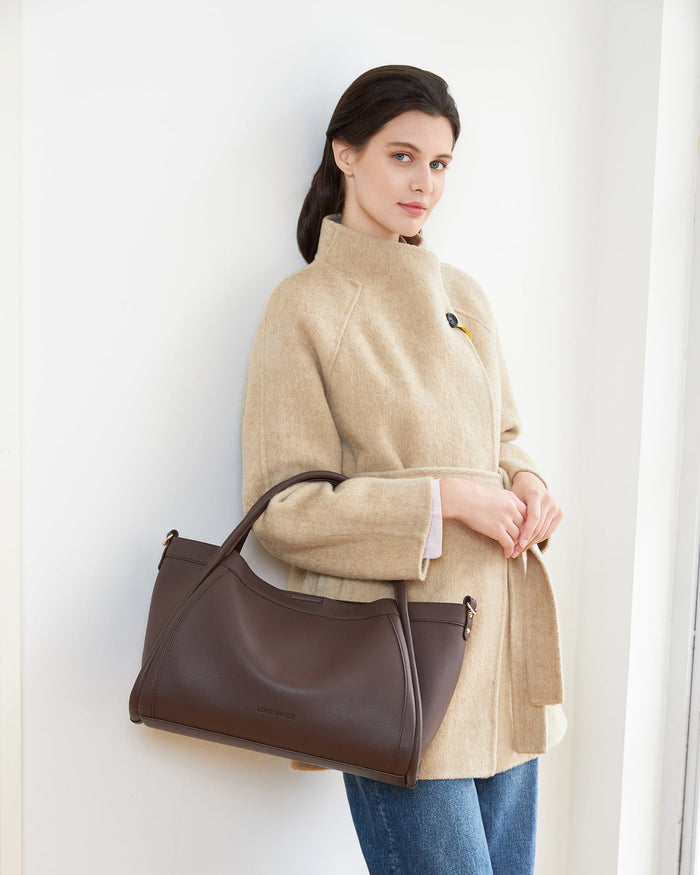 MINI SUTTON SHOULDER BAG CHOCOLATE_by_LOUENHIDE_women's_in_New Zealand_ MINI SUTTON SHOULDER BAG CHOCOLATE _