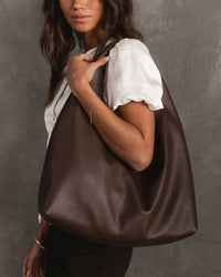 MONACO SHOULDER BAG CHOCOLATE_by_LOUENHIDE_women's_in_New Zealand_ Louenhide Monaco Shoulder Bag Chocolate women’s large shoulder tote New Zealand fits laptop up to 15 inch with compartments for work and everyday essentials _