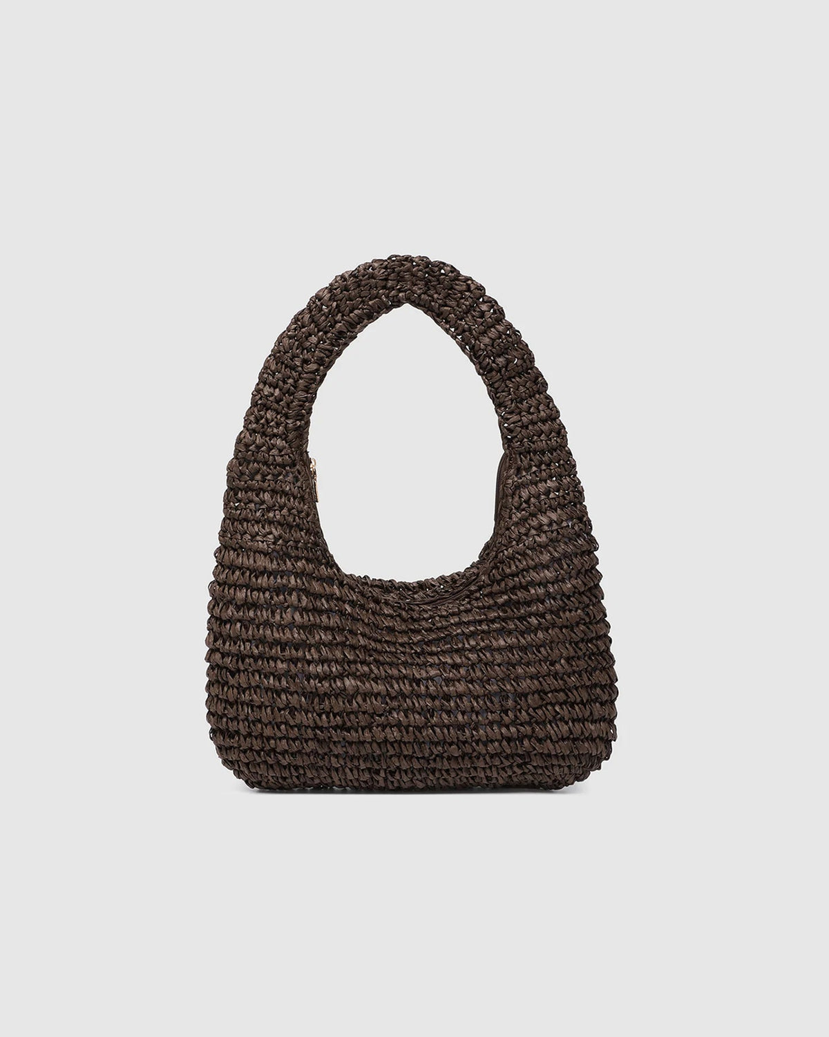 LOUENHIDE_NELLIE SHOULDER BAG RAFFIA CHOCOLATE _ NELLIE SHOULDER BAG RAFFIA CHOCOLATE _ Ebony Boutique NZ