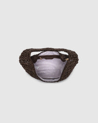 LOUENHIDE_NELLIE SHOULDER BAG RAFFIA CHOCOLATE _ NELLIE SHOULDER BAG RAFFIA CHOCOLATE _ Ebony Boutique NZ