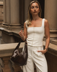 LOUENHIDE_OLIVIA SHOULDER BAG CHOCOLATE _ OLIVIA SHOULDER BAG CHOCOLATE _ Ebony Boutique NZ