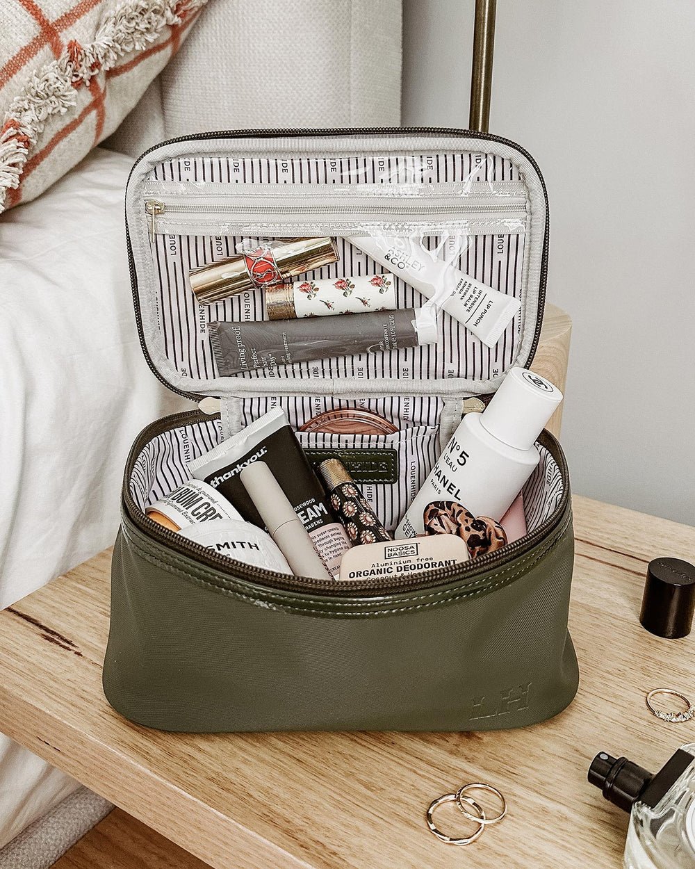 LOUENHIDE_PARIS COSMETIC CASE KHAKI _ PARIS COSMETIC CASE KHAKI _ Ebony Boutique NZ