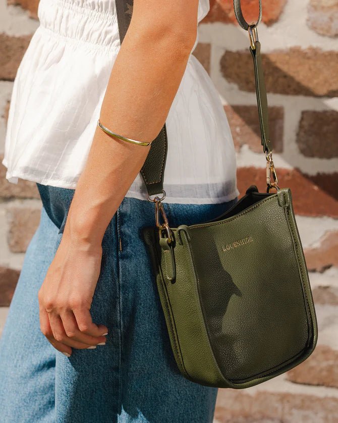 PARKER PHONE CROSSBODY BAG OLIVE_by_LOUENHIDE_women's_in_New Zealand_ PARKER PHONE CROSSBODY BAG OLIVE _