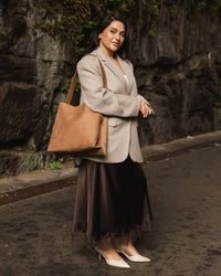 LOUENHIDE_PEYTON EVERYDAY POUCH SET SUEDETTE HONEY _ PEYTON EVERYDAY POUCH SET SUEDETTE HONEY _ Ebony Boutique NZ