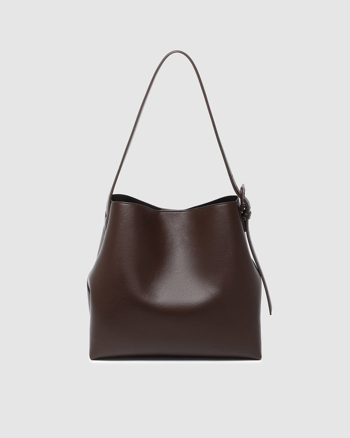 LOUENHIDE_PEYTON SHOULDER BAG CHOCOLATE _ PEYTON SHOULDER BAG CHOCOLATE _ Ebony Boutique NZ