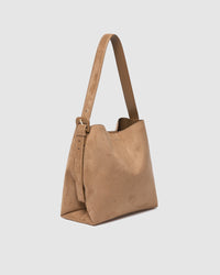 PEYTON SHOULDER BAG SUEDETTE HONEY_by_LOUENHIDE_women's_in_New Zealand_ PEYTON SHOULDER BAG SUEDETTE HONEY _