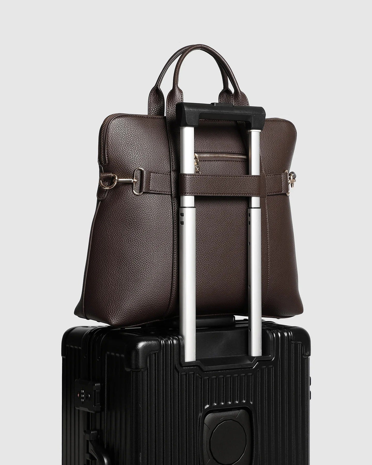 RHODES LAPTOP BAG CHOCOLATE_by_LOUENHIDE_women's_in_New Zealand_ Louenhide Rhodes Chocolate laptop bag women’s work and travel tote fits 16 inch laptop ideal for commuting in New Zealand _