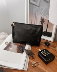 LOUENHIDE_RILEY AND EVERYDAY POUCH SET BLACK PATENT _ RILEY AND EVERYDAY POUCH SET BLACK PATENT _ Ebony Boutique NZ