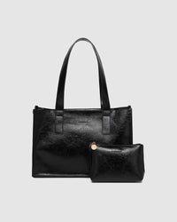LOUENHIDE_RILEY AND EVERYDAY POUCH SET BLACK PATENT _ RILEY AND EVERYDAY POUCH SET BLACK PATENT _ Ebony Boutique NZ