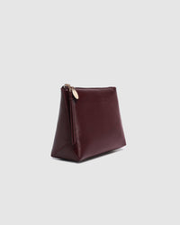 LOUENHIDE_RILEY AND EVERYDAY POUCH SET BURGUNDY PATENT _ RILEY AND EVERYDAY POUCH SET BURGUNDY PATENT _ Ebony Boutique NZ