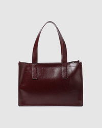 LOUENHIDE_RILEY AND EVERYDAY POUCH SET BURGUNDY PATENT _ RILEY AND EVERYDAY POUCH SET BURGUNDY PATENT _ Ebony Boutique NZ