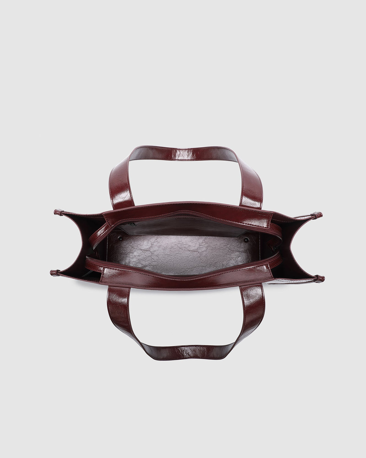 LOUENHIDE_RILEY AND EVERYDAY POUCH SET BURGUNDY PATENT _ RILEY AND EVERYDAY POUCH SET BURGUNDY PATENT _ Ebony Boutique NZ