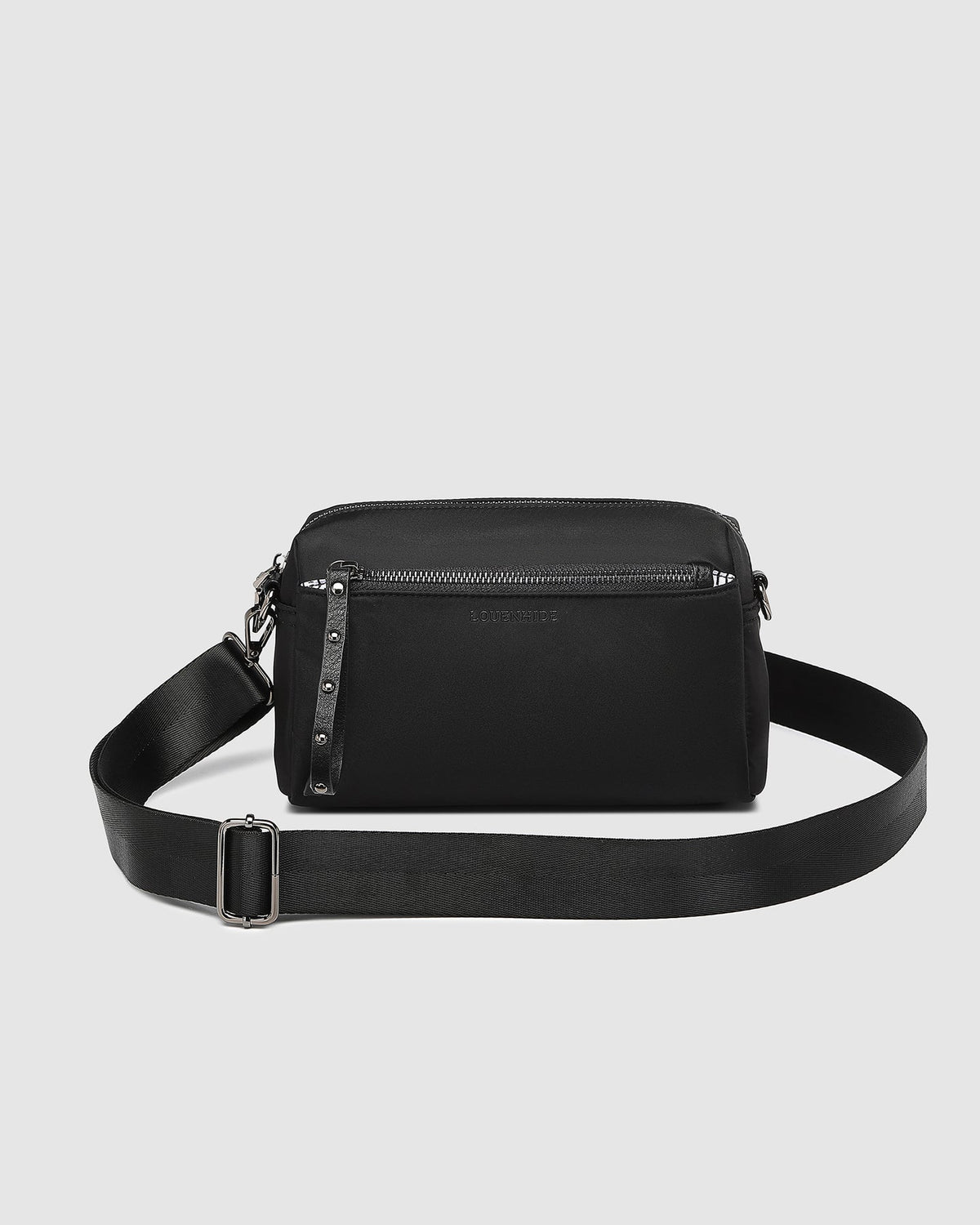 LOUENHIDE_ROWIE NYLON CROSSBODY BAG BLACK _ ROWIE NYLON CROSSBODY BAG BLACK _ Ebony Boutique NZ