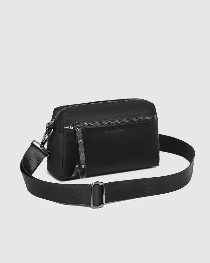 LOUENHIDE_ROWIE NYLON CROSSBODY BAG BLACK _ ROWIE NYLON CROSSBODY BAG BLACK _ Ebony Boutique NZ