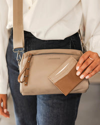 LOUENHIDE_ROWIE NYLON CROSSBODY BAG COFFEE _ ROWIE NYLON CROSSBODY BAG COFFEE _ Ebony Boutique NZ