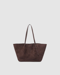 SAWYER TOTE BAG SUEDETTE CHOCOLATE_by_LOUENHIDE_women's_in_New Zealand_ SAWYER TOTE BAG SUEDETTE CHOCOLATE _
