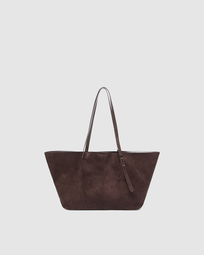 SAWYER TOTE BAG SUEDETTE CHOCOLATE_by_LOUENHIDE_women's_in_New Zealand_ SAWYER TOTE BAG SUEDETTE CHOCOLATE _