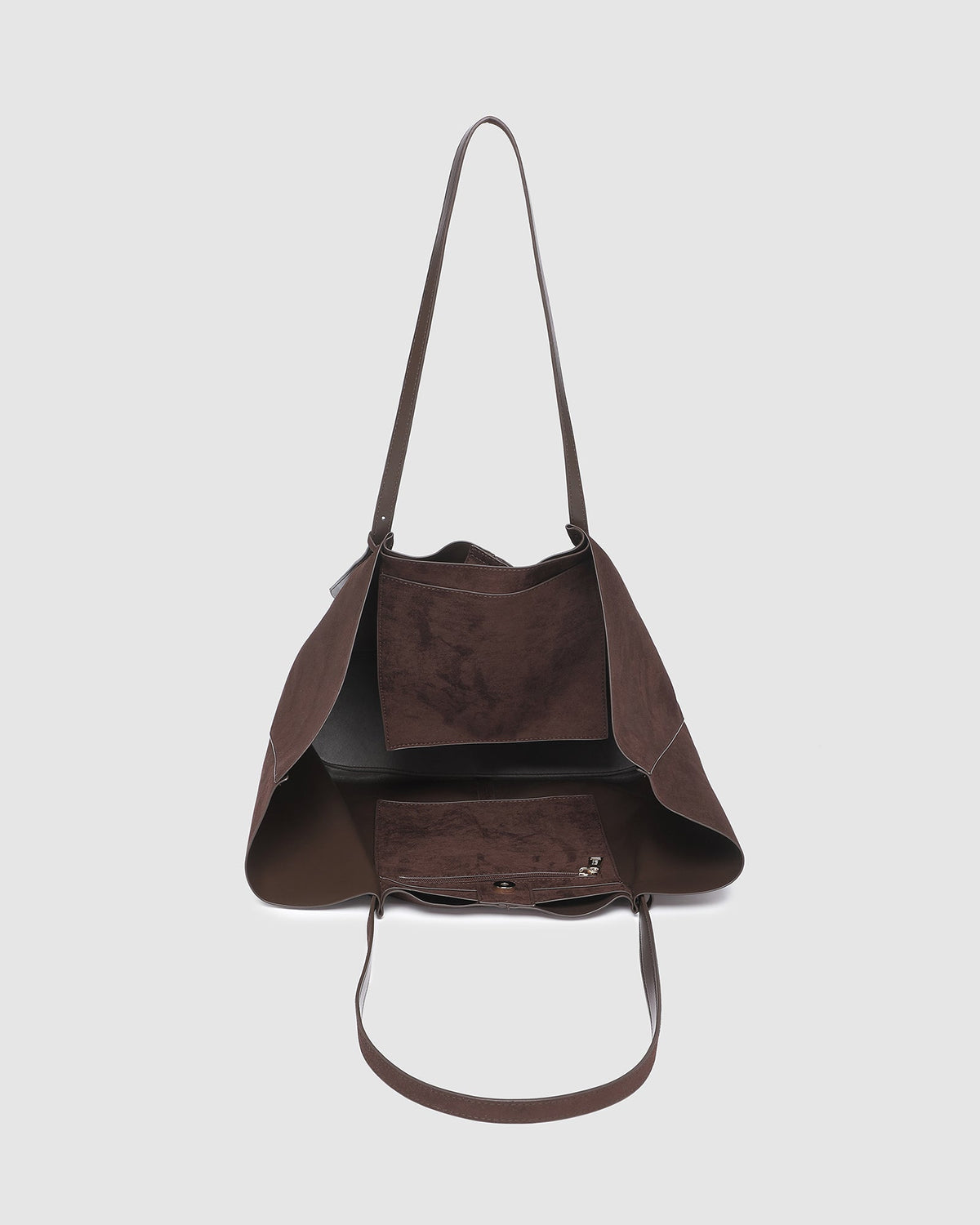 SAWYER TOTE BAG SUEDETTE CHOCOLATE_by_LOUENHIDE_women's_in_New Zealand_ SAWYER TOTE BAG SUEDETTE CHOCOLATE _