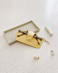 LOUENHIDE_SKITTLE SUNGLASS CASE WOVEN BUTTER _ SKITTLE SUNGLASS CASE WOVEN BUTTER _ Ebony Boutique NZ