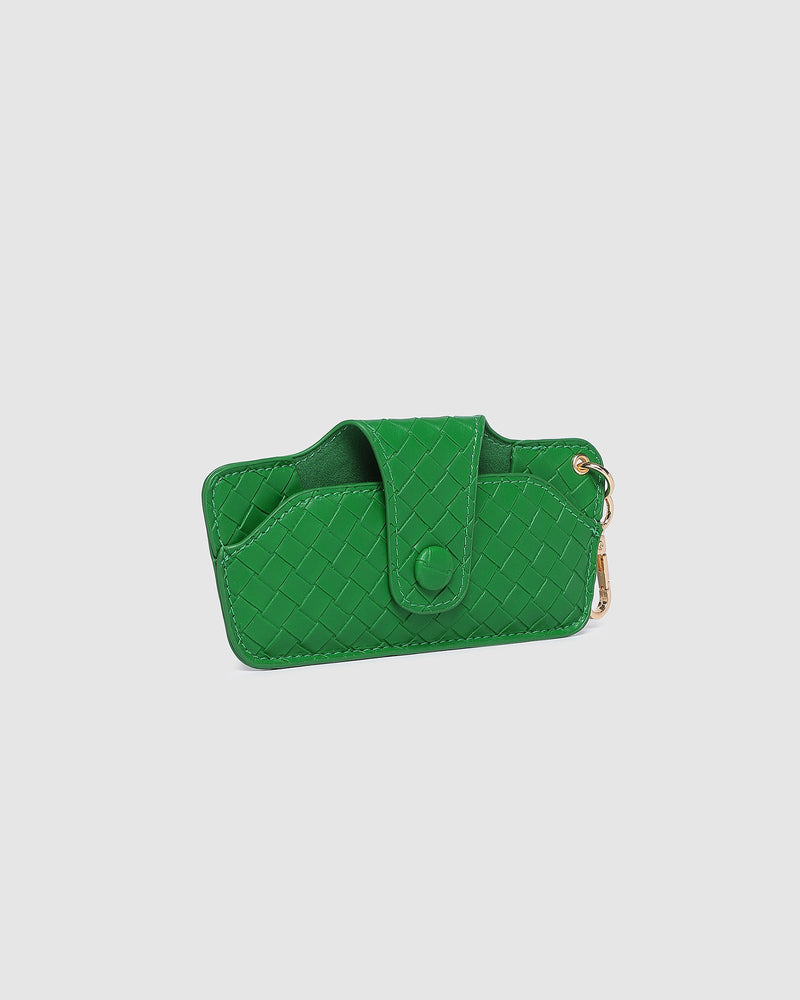 LOUENHIDE_SKITTLE SUNGLASS CASE WOVEN GREEN _ SKITTLE SUNGLASS CASE WOVEN GREEN _ Ebony Boutique NZ