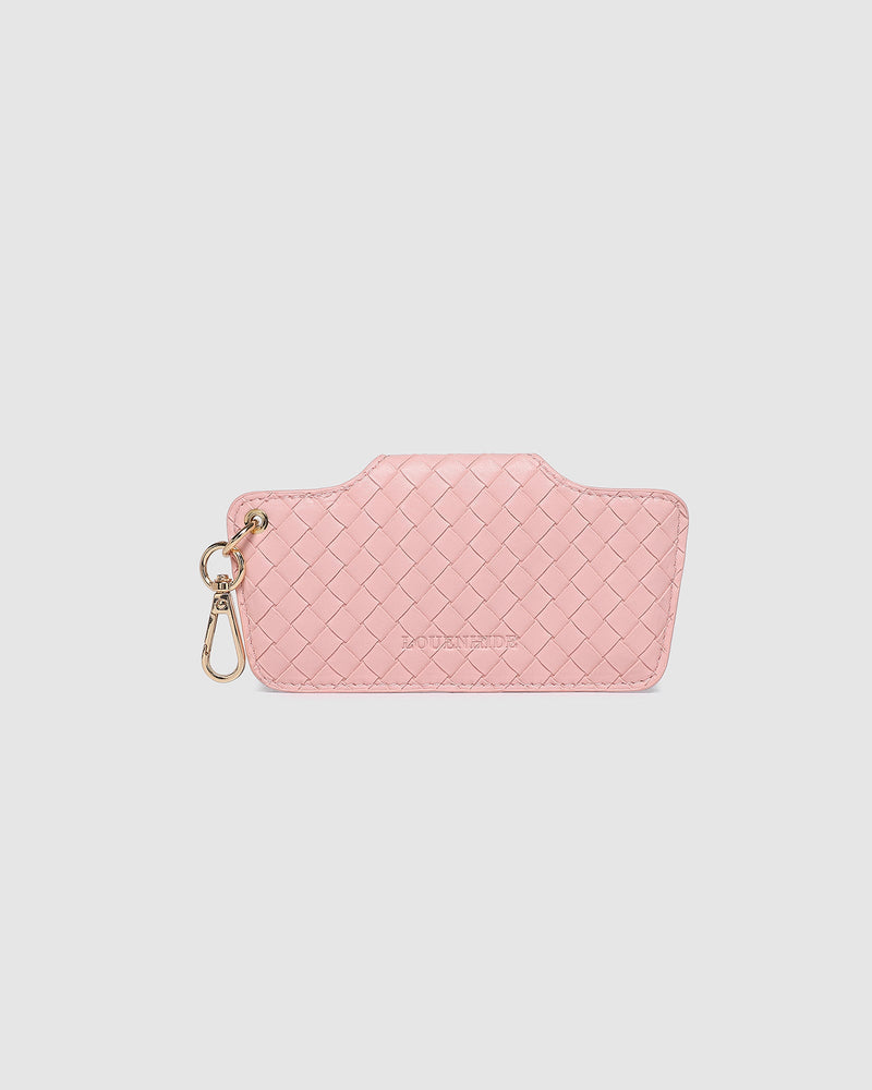 LOUENHIDE_SKITTLE SUNGLASS CASE WOVEN PASTEL PINK _ SKITTLE SUNGLASS CASE WOVEN PASTEL PINK _ Ebony Boutique NZ